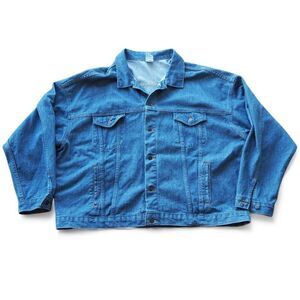 TYCA Embossed "International‎ Paper Riegelwood Mill OSP" Denim Jacket Men's 4XL
